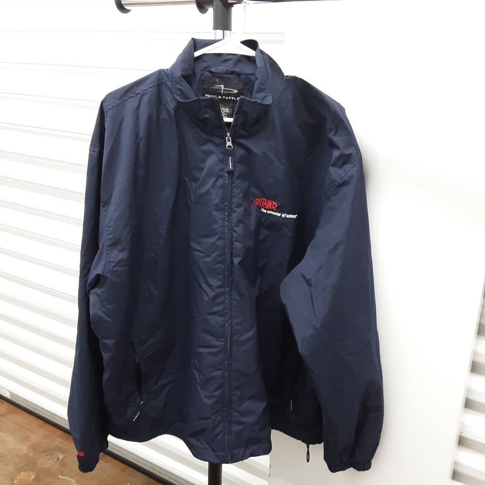 Men's Navy Blue Windbreaker by Page &tuttle  Dupont On Frony